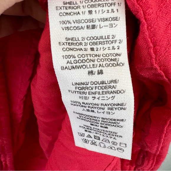 Free People Birds Of A Feather Embroidered Red and Pink Sleeveless Midi Dress - Picture 9 of 16